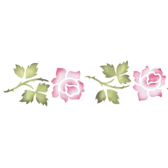 Medium Rose Wall Stencil | 715 by Designer Stencils | Floral Stencils | Reusable Art Craft Stencils for Painting on Walls, Canvas, Wood | Reusable Plastic Paint Stencil for Home Makeover | Easy to Use & Clean Art Stencil {2}