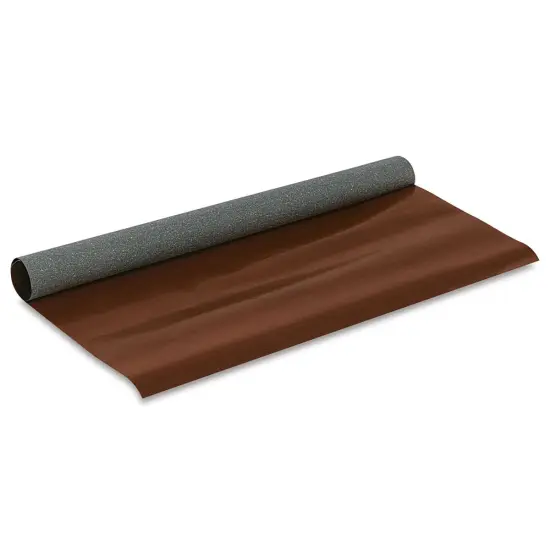 Lineco Leather Book Cloth - 17" x 19", Gloss Brown, Rolled Sheet {1}