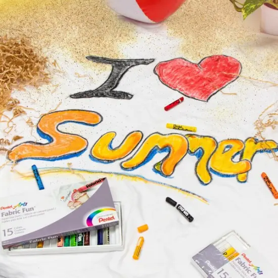 Pentel Arts Fabric Fun Pastel Dye Sticks - 7 Color Set {2}