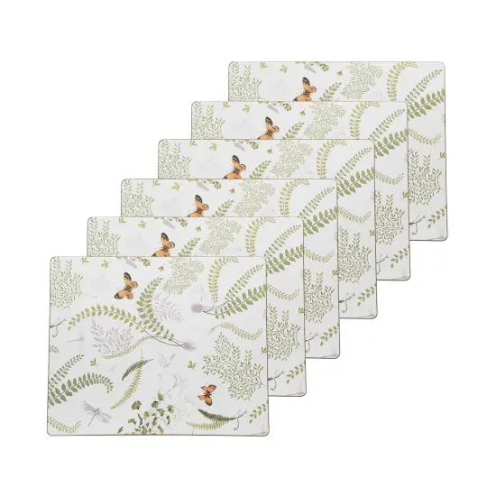 Genevieve Floral Hardboard Placemats Set of 6, 13" x 16" {1}
