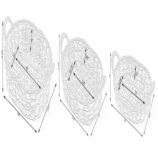 Seagrass Fruit Bread Basket Tray with Handles {7}