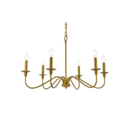 Rohan 30 inch chandelier in brass {3}
