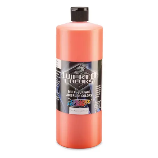 Createx Wicked Colors Airbrush Color - Opaque Pyrrole Orange, 32 oz, Bottle {1}