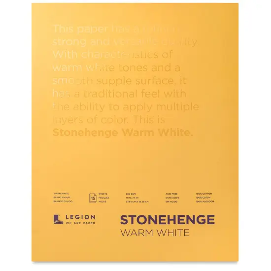 Legion Stonehenge Drawing Paper Pad - 11" x 14", Warm White, 15 Sheets {2}