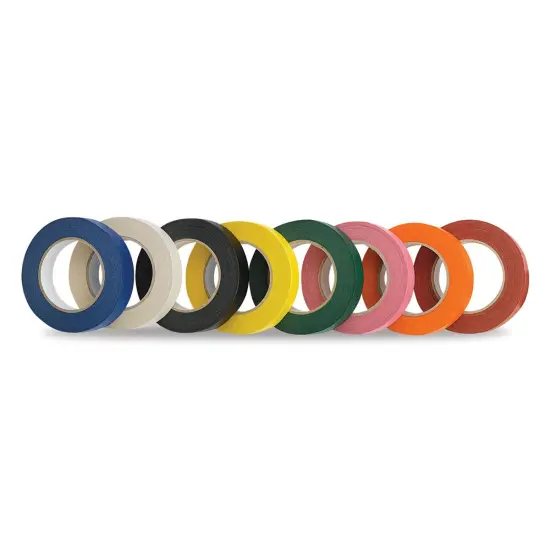 Colored Masking Tape - 1" x 60 yds, Assorted, Pkg of 8 {1}