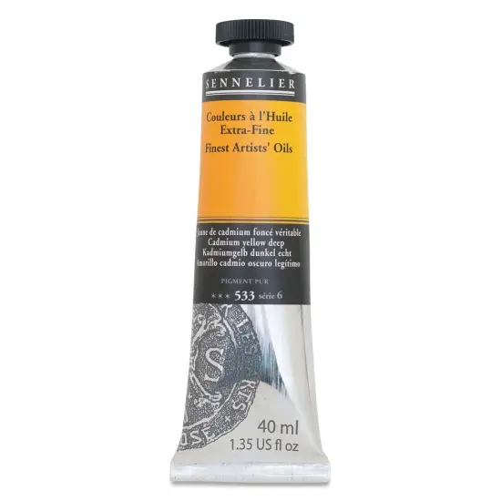 Sennelier Artists' Extra Fine Oil Paint - Cadmium Yellow Deep, 40 ml tube {1}