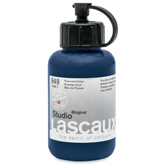 Lascaux Studio Acrylics - Prussian Blue, 85 ml bottle {1}