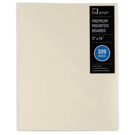 UArt Premium Sanded Pastel Paper Board - 11" x 14", Neutral, 320 Grit {1}