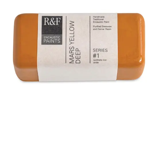R&F Encaustic Paint Block - Mars Yellow Deep, 104 ml block {1}