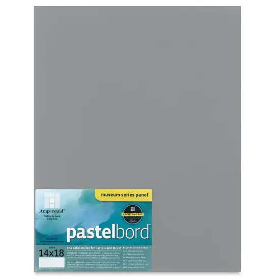 Ampersand Pastelbord Panel - 14" x 18", 1/8" Profile, Gray {1}