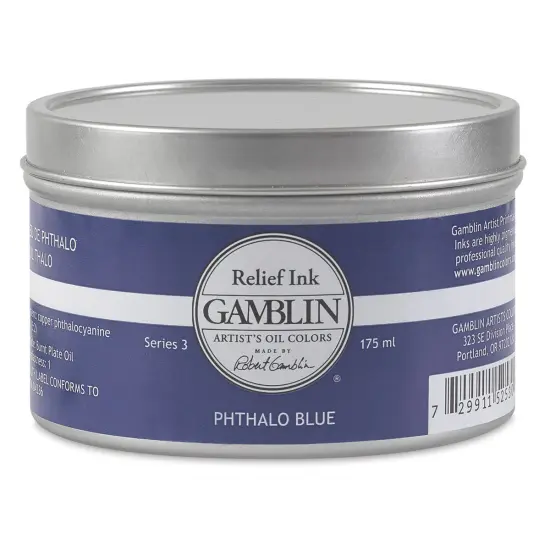Gamblin Artist's Colors Relief Ink - Phthalo Blue, 175 ml {1}