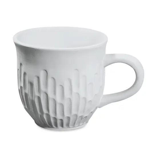 Mayco Earthenware Bisque Mugs - Pkg of 6, Fluted {1}
