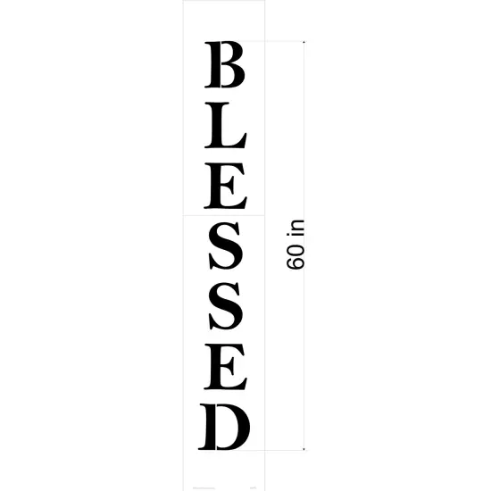 60-Inch Blessed Tall Wall Stencil | 3808L by Designer Stencils | Word & Phrase Stencils | Reusable Art Craft Stencils for Painting on Walls, Canvas, Wood | Reusable Plastic Paint Stencil for Home Makeover | Easy to Use & Clean Art Stencil {2}