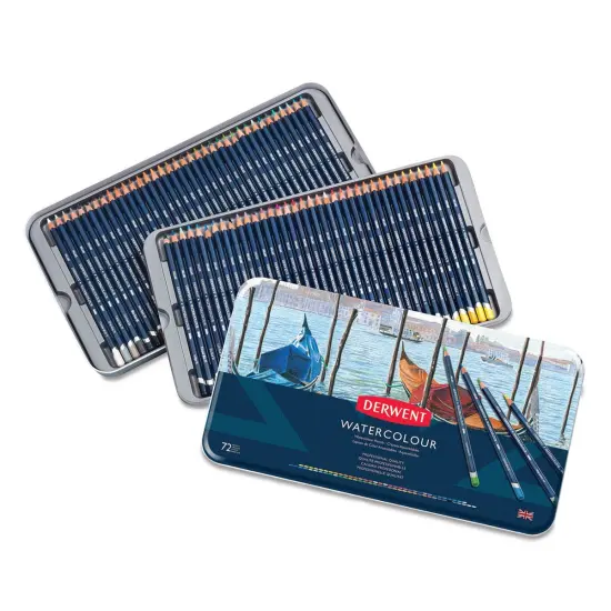 Derwent Watercolor Pencil Set - Assorted Set of 72, Tin Box {1}