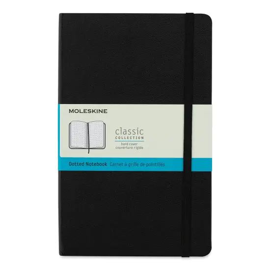 Moleskine Classic Hardcover Notebook - Black, Dotted, 8-1/4" x 5" {1}