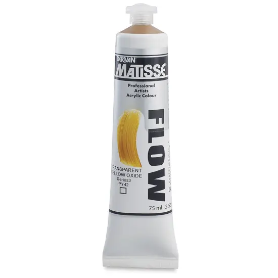 Matisse Flow Acrylic Paint - Transparent Yellow Oxide, 75 ml {1}