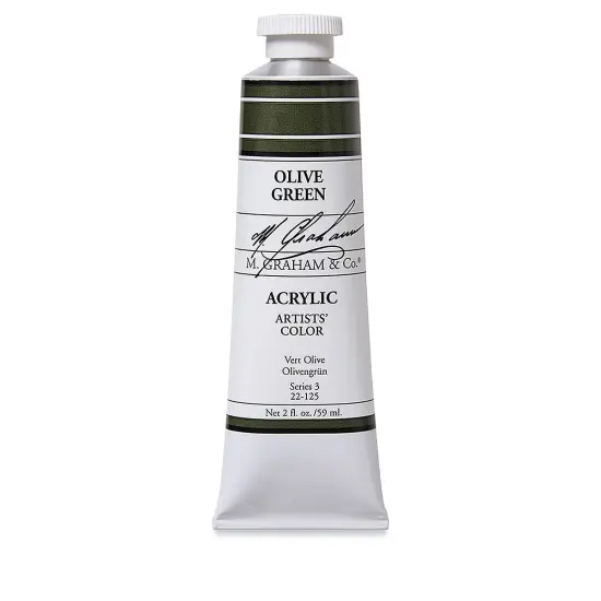 M. Graham Artists' Acrylics - Olive Green, 2 oz tube {2}
