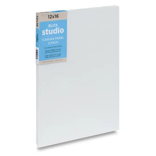 Blick Studio Cotton Canvas Panels - 12" x 16", Pkg of 5 {1}