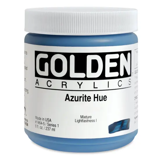 Golden Heavy Body Artist Acrylics - Azurite Hue, 8 oz Jar {1}