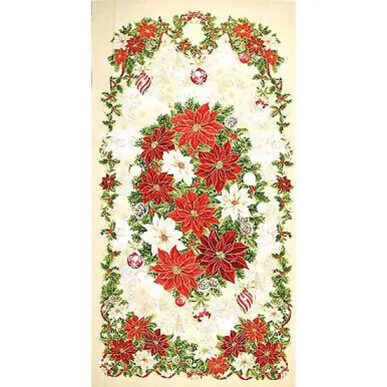 Rejoice Metallic fabric Panel 23x44" by P & B Textiles. Sold by the panel {1}