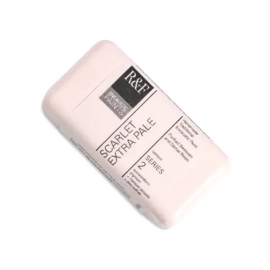 R&F Encaustic Paint Block - Scarlet Extra Pale, 40 ml block {1}