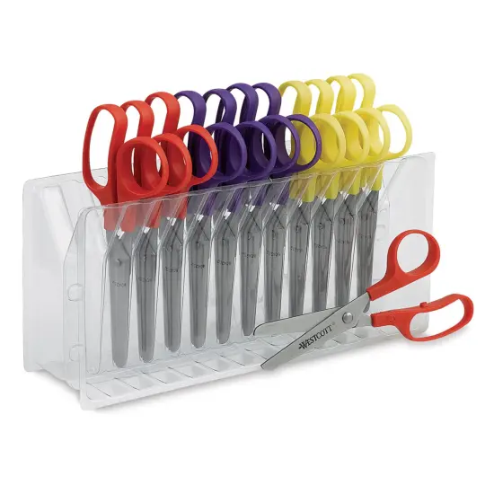 Acme Kleencut Kids' Scissors - Set of 12, with Rack, Blunt {1}