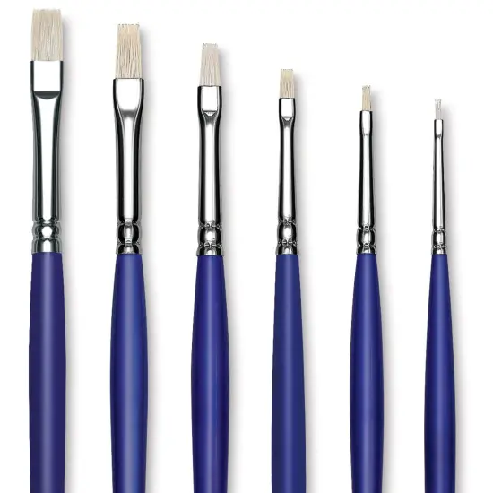 Blick Scholastic White Bristle Brush Set - Bright, Set of 6 {2}