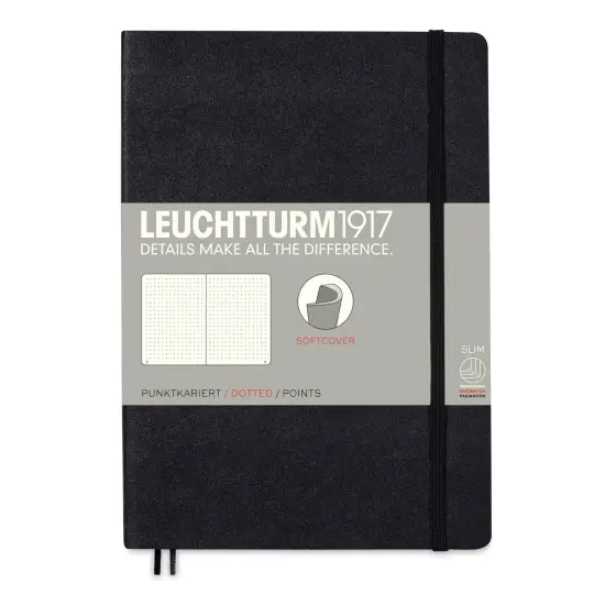 Leuchtturm1917 Dotted Softcover Notebook - Black, 5-3/4" x 8-1/4" {1}