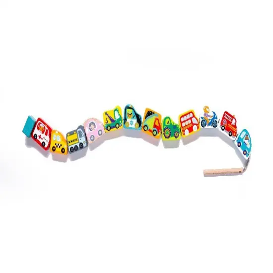 Wise Elk/Cubika Wooden Lacing Toy - Flying Cars {6}