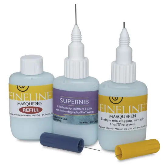 Fineline Masquepen Masking Fluid - Masquepen, Supernib and Refill, Set of 3 {2}