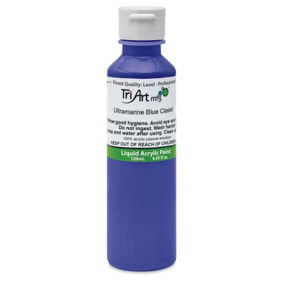 Tri-Art Liquid Artist Acrylics - Ultramarine Blue, 120 ml bottle {1}