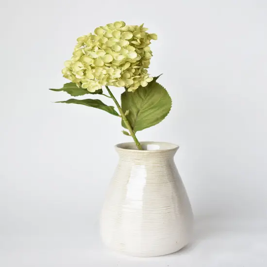 28" Faux Cone Hydrangea Stem Green {3}