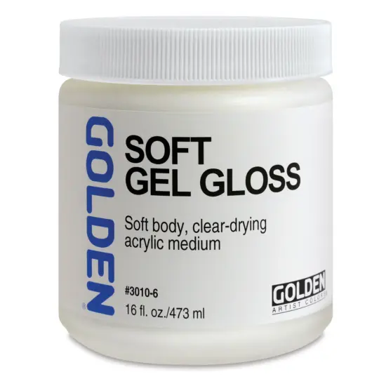Golden Soft Acrylic Gel Medium - Gloss, 16 oz jar {2}