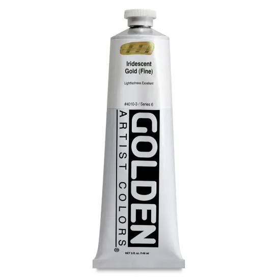 Golden Heavy Body Artist Acrylics - Iridescent Gold (Fine), 5 oz tube {1}