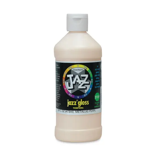 Jazz Gloss Tempera - Gloss, Metallic Pearl, 16 oz bottle {1}