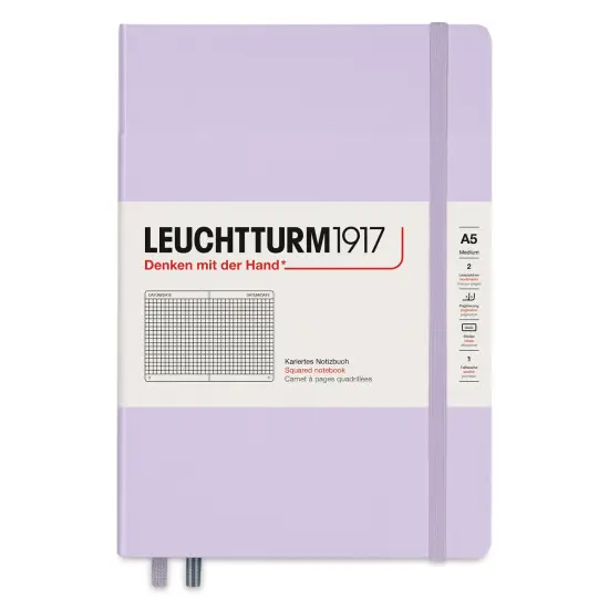 Leuchtturm1917 Squared Hardbound Notebook - Lilac, 5-3/4" x 8-1/4" {1}