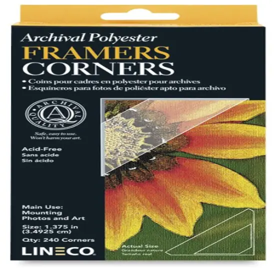 Lineco Mounting Corners - 1-3/8", Clear, Box of 240 {2}