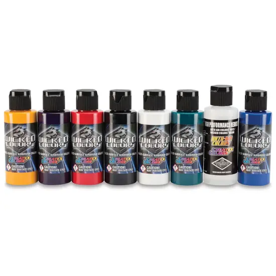 Createx Wicked Colors Airbrush Color - 2 oz, Set of 8, Sampler #2 {2}