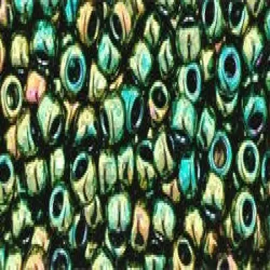 Toho 8/0 Round Japanese Seed Bead, TR8-507, High Metallic Teal Green Iris {1}