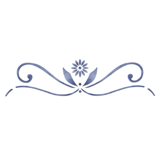 Scroll Leaf Flower Wall Stencil | 3020 by Designer Stencils | Floral Stencils | Reusable Art Craft Stencils for Painting on Walls, Canvas, Wood | Reusable Plastic Paint Stencil for Home Makeover | Easy to Use & Clean Art Stencil {1}