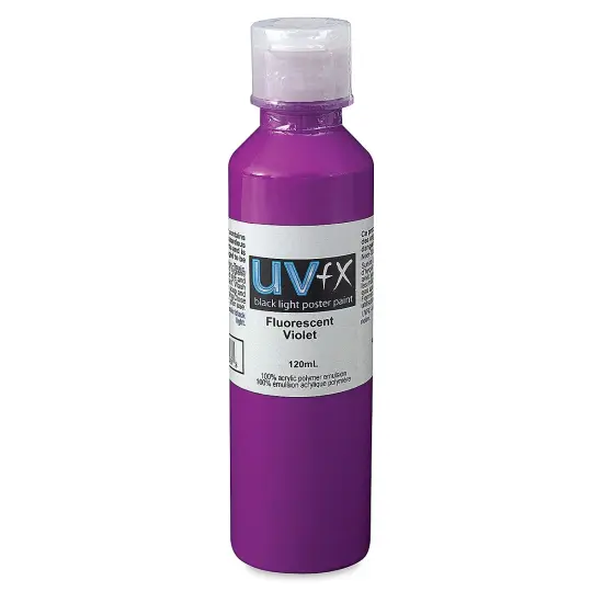 Tri-Art UVFX Black Light Poster Paint - Fluorescent Violet, 120 ml {1}