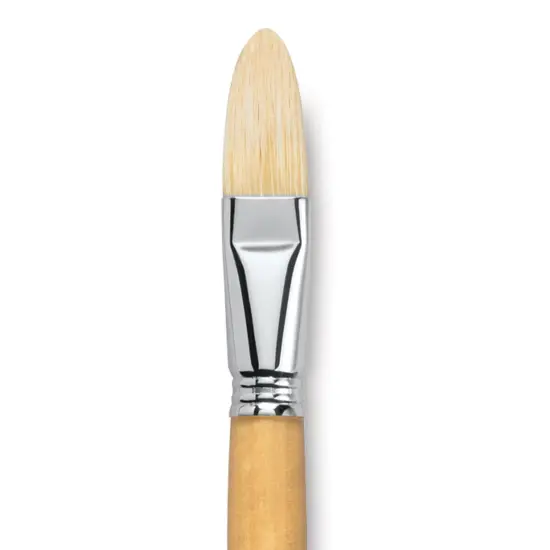 Escoda Clasico Chungking White Bristle Brush - Long Filbert, Long Handle, Size 22 {1}