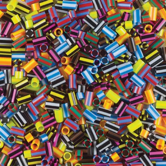 Creativity Street Straw Beads - Striped, Pkg of 1000 {1}