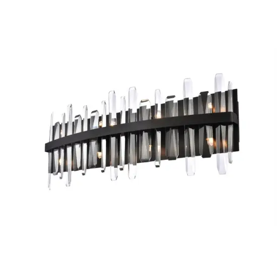Serena 30 inch crystal bath sconce in black {3}