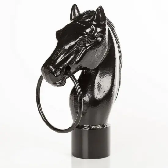 Weaver Leather Horse Hitching Post, Rustic Functional and Decorative Horse Head in Black Cast Iron {1}