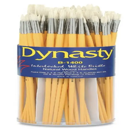 Dynasty White Bristle Brush Assortment - Set of 72 {2}