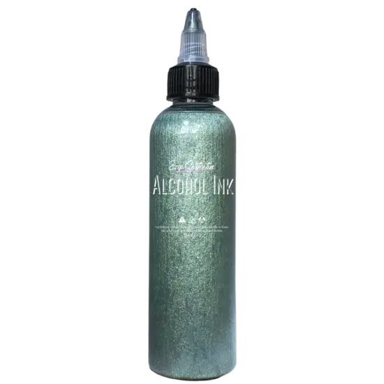 Premium Alcohol Ink | Metallic and Vibrant | High Saturated Unique Colors | For Tumblers, Coasters, Resin Dye, Alcohol Ink Paper, Yupo, Resin Petri Dish | 4 oz by volume | by Ezgi Sertcetin Metallic freshazurre {1}