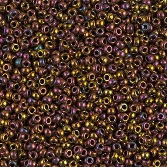 Miyuki 11 Round Seed Bead, 11-462, Metallic Gold Iris, 13 grams {1}