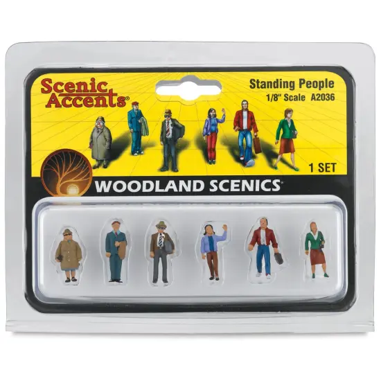 Woodland Scenics Model Scenery - Standing Scale People, Pkg of 6, 1/8" {2}