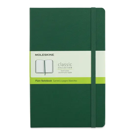 Moleskine Classic Hardcover Notebook - Myrtle Green, Blank, 8-1/4" x 5" {1}